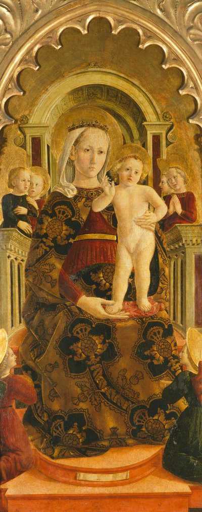Trůnící Madonna (malba) od Girolamo di Giovanni di Camerino