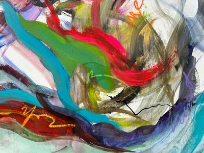 Spletité pocity (akryl na plátně) od Gisela Gaffoglio