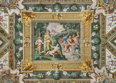 Hall of Latona: Bohyně, Rocca dei Rossi, San Secondo, Parma, Itálie od Giulio (school of) (attr.to) Romano