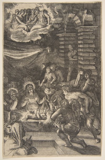 Adorace, ca. 1550-65. od Giulio Bonasone