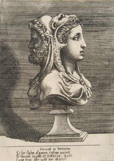Busta Herkula a Dejanira, ca. 1531-76. od Giulio Bonasone