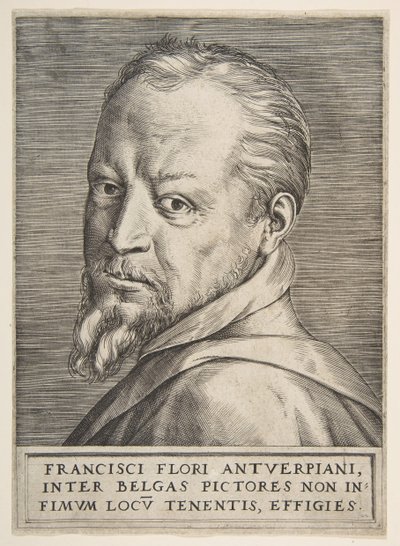 Bustový portrét Franse Florise, 1531-76. od Giulio Bonasone