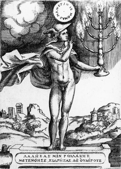 Hermes, 1555 (rytina) od Giulio Bonasone