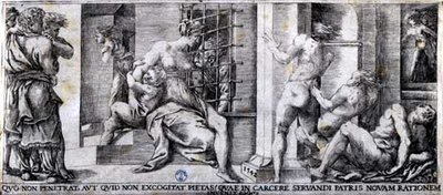 Roman Charity (rytina) od Giulio Bonasone