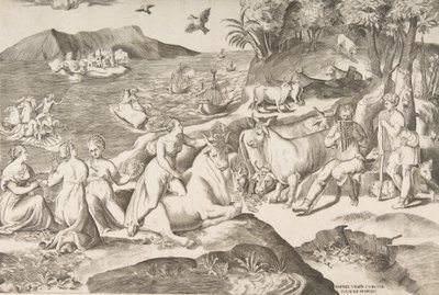 Znásilnění Evropy, 1546. od Giulio Bonasone