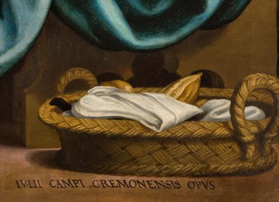 Kaple Svátosti SS, druhé rozpětí severní strana, Giulio Campi, Poslední večeře, Detail 1569 od Giulio Campi