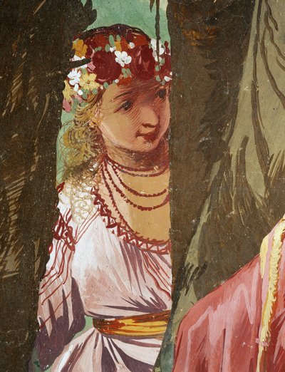 Nymph Amaryllis korunován vítězem soutěže polibků od Giulio Carpioni