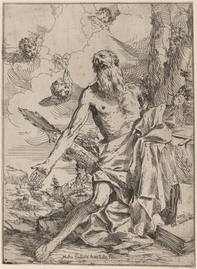 Svatý Jeroným od Giulio Carpioni