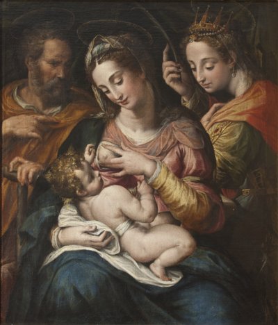 La Sainte Famille et Sainte Catherine - Svatá rodina se svatou Kateřinou, Procaccini, Giulio Cesare (1574-1625). Olej na plátně. Rozměr: 77 x 67 cm. Národní muzeum Stockholm od Giulio Cesare Procaccini