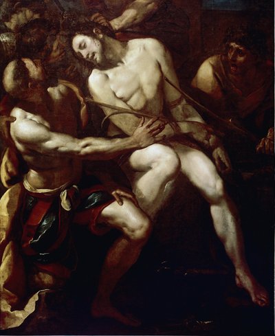 Korunování trním. Detail. (olej na plátně od Giulio Cesare Procaccini