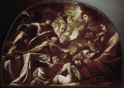 Mrtvý Kristus. (olej na plátně od Giulio Cesare Procaccini