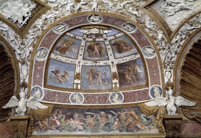 Rámeček ze stropu Orlího sálu paláce Té v Mantově od Giulio Romano