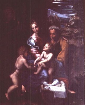 Madona s dítětem se svatou Annou a svatým Janem Křtitelem od Giulio Romano