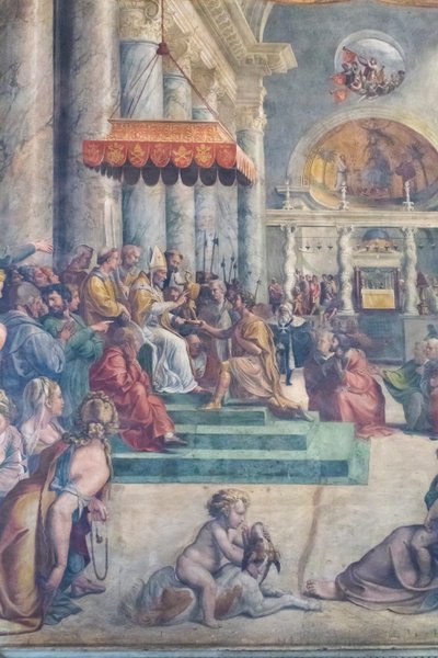 Darování Říma, detail od Giulio Romano