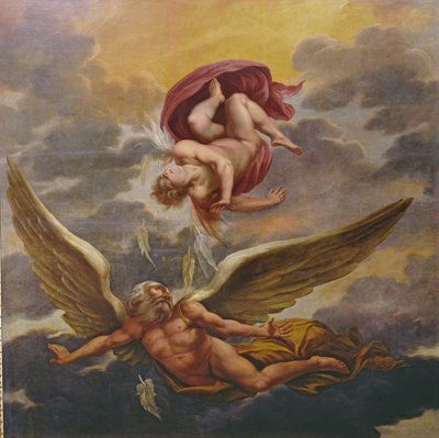 Daedalus a Ikaros (stropní malba) od Giuseppe Cesari