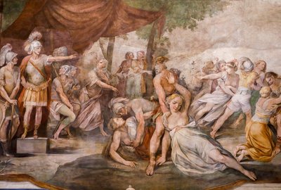 Znásilnění sabinských žen (detail) od Giuseppe (1568 1640) Cesari