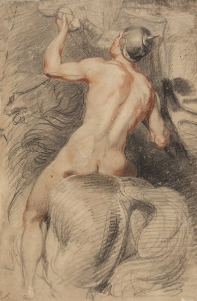 Jezdec na koni, při pohledu zezadu od Giuseppe (1568 1640) Cesari