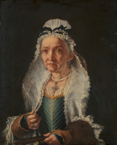 Portrét staré dámy od Giuseppe (1655-1743) Ghislandi
