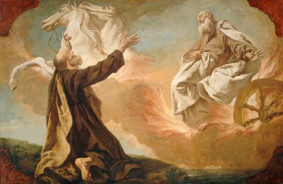 Elijah vzat do ohnivého vozu, c. 17401755. od Giuseppe Angeli
