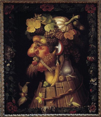 Podzim. Alegorie o ročních obdobích. Obraz Giuseppe Arcimboldo (1527-1593). muzeum Louvre od Giuseppe Arcimboldo