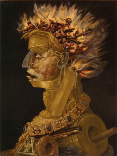 Německy: Feuer Fire od Giuseppe Arcimboldo