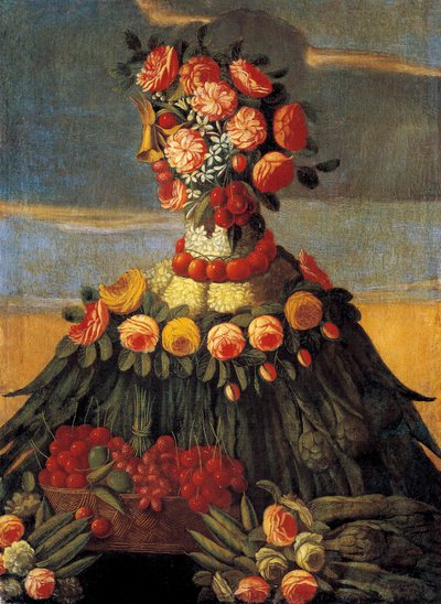 Jarní malba z dílny od Giuseppe Arcimbolda (Arcimboldi od Giuseppe Arcimboldo