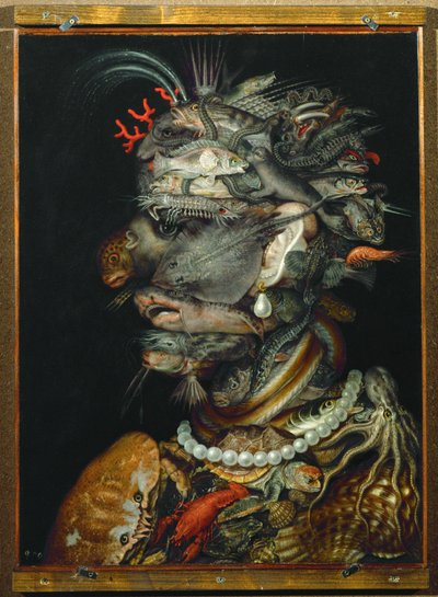 Voda, alegorie (malba na lipovém dřevě) od Giuseppe Arcimboldo
