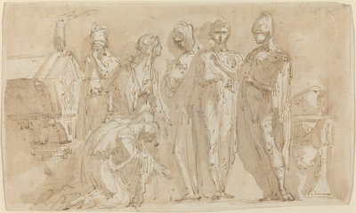 Coriolanus před ženami Říma od Giuseppe Bernardino Bison