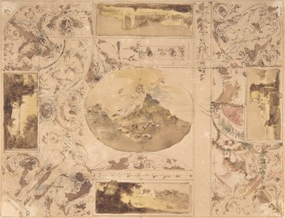Návrhy na výzdobu stropu, konec 18.-polovina 19. století. od Giuseppe Bernardino Bison