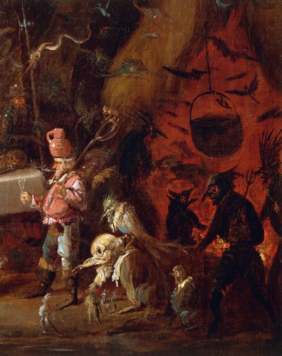 Setkání čarodějnic, Giuseppe Bernardino Bison (1762-1844), olej na plátně, detail, Itálie od Giuseppe Bernardino Bison