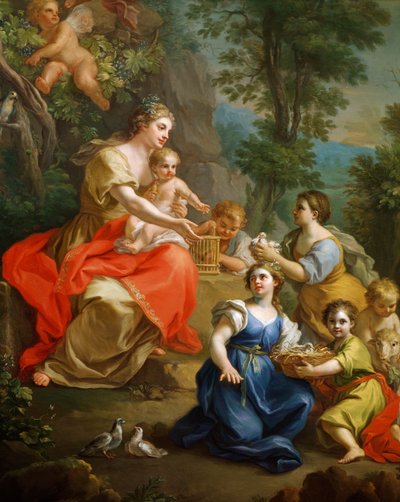 Alegorie nevinnosti, Giuseppe Bonito (1707-1789), Detail od Giuseppe Bonito