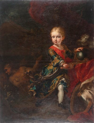 Infant Fernando de Borbón, jako bůh Mars. od Giuseppe Bonito