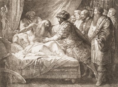 Alegorie obrazu Smrt Leonarda da Vinci, ca. 1780-99. od Giuseppe Cades