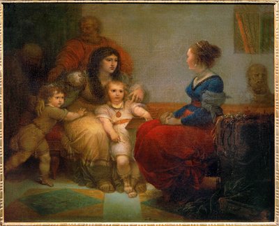 Cornelie, mere des Gracques - Cornelia, matka Gracchiů se syny Tiberiem a Gaiem a dcerou Sempronií ... od Giuseppe Cades
