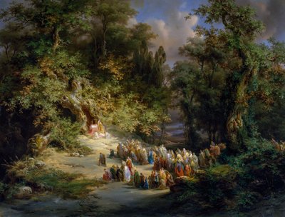 Raně křesťanská mše v lese od Giuseppe Camino
