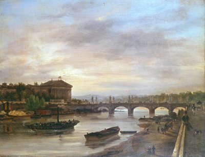 Loď St. Cloud před Concordem v roce 1826 od Giuseppe Canella