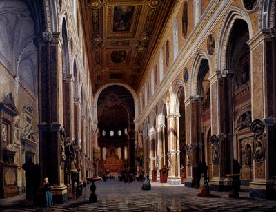 Interiér neapolské katedrály od Giuseppe Castiglione