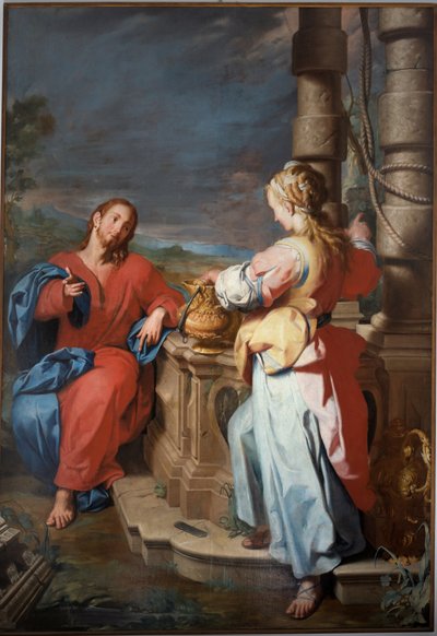 Ježíš a Samaritánka, asi 1722 (olej na plátně) od Giuseppe Castiglione