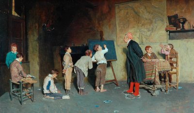 Italská vesnická škola, 1888 od Giuseppe Costantini