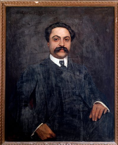 Portrét Giuseppe Martucciho (1856-1909) italský skladatel, dirigent, klavírista a učitel Malba Giuseppe de Sanctis (1858-1924) 1904 Bologna, občanské hudební muzeum od Giuseppe De Sanctis