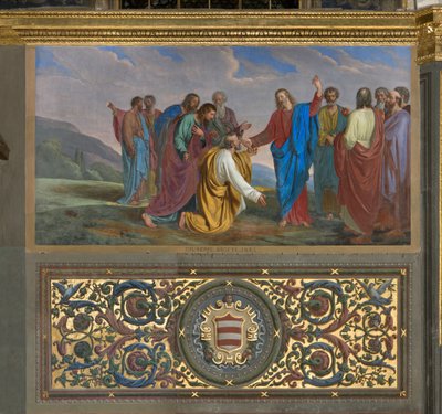 Presbytář, Giuseppe Diotti, dodání klíčů Pietro 1834 od Giuseppe Diotti