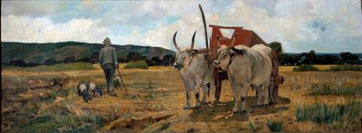 Krajina v Maremmě (olej na plátně od Giuseppe Fattori