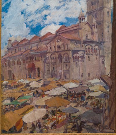 Grande Square v Modeně (olejomalba na plátně) od Giuseppe Graziosi