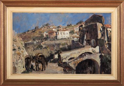 Krajina (olej na panelu) od Giuseppe Graziosi