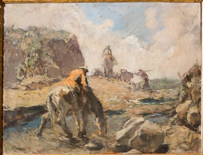 Ford (olej na překližce) od Giuseppe Graziosi