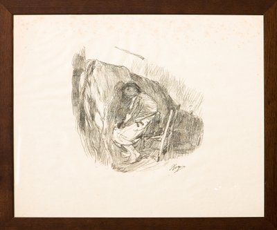The Milking (litografie) od Giuseppe Graziosi