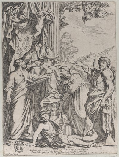Panna trůnící se třemi svatými, 1668. od Giuseppe Maria Mitelli