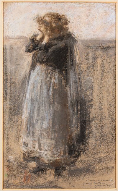 Smutný čas (pastel na papíře) od Giuseppe Mentessi