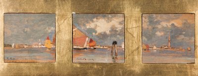Triptyque s Lagoon (olej na překližce) od Giuseppe Miti Zanetti
