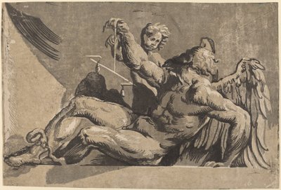Saturn od Giuseppe Nicolo Vicentino, after Giovanni Antonio Pordenone